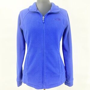 The North Face Womens Full Zip Fleece Lightweight Jacket Blue Medium Outdoor